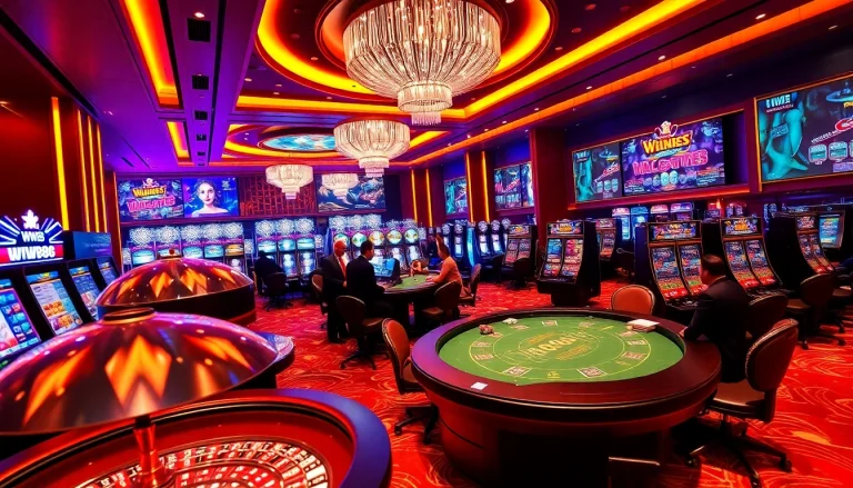 Experience WW88's thrilling casino ambiance with vibrant slot machines and exciting poker games.