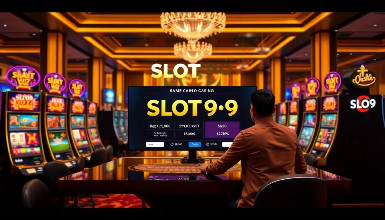 Exciting gameplay at SLOT99 casino with vibrant slot machines and engaging virtual interfaces.