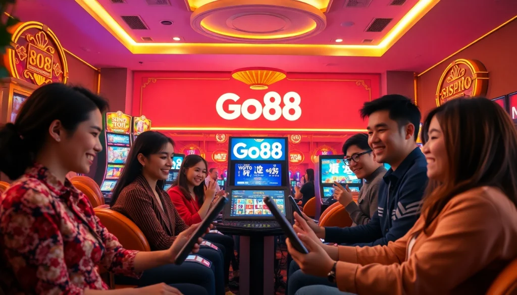 Engaging players on Go88 platform enjoying thrilling games like Sicbo at https://go88.bio/ in an inviting atmosphere.