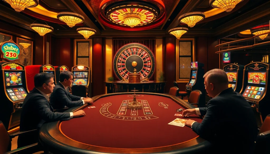 Intensely engaging poker game at a luxurious casino with shbet branding elements.