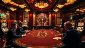 Intensely engaging poker game at a luxurious casino with shbet branding elements.