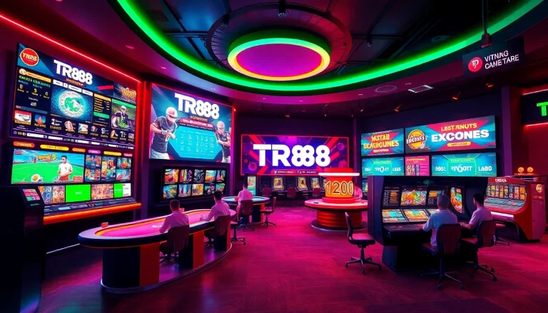 TR88 online betting platform showcasing vibrant games and promotions.