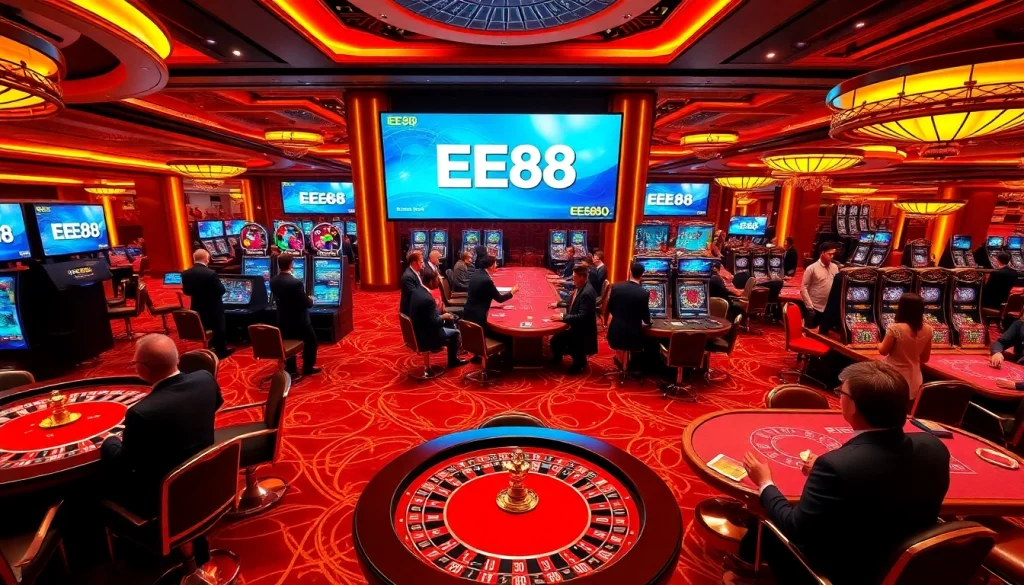 Experience high-stakes action at EE88 casino, where players roll the dice and spin the wheel.