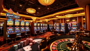 Experience the thrill of Slot gacor as players engage with vibrant slot machines.