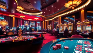 Kuwin players engage in high-stakes betting at a luxurious casino table.