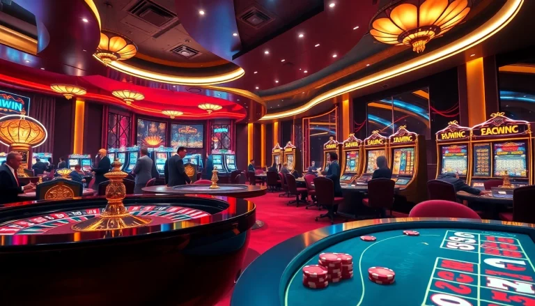 Kuwin players engage in high-stakes betting at a luxurious casino table.
