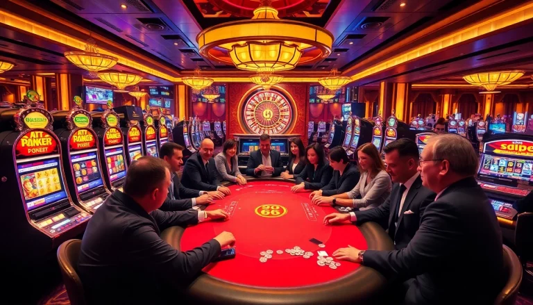 Experience the excitement at SODO CASINO 66 with players engaged in thrilling poker games.