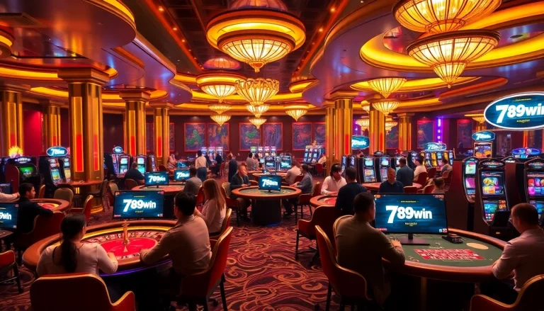 Players winning at 789win, enjoying an exciting casino atmosphere with vibrant games.