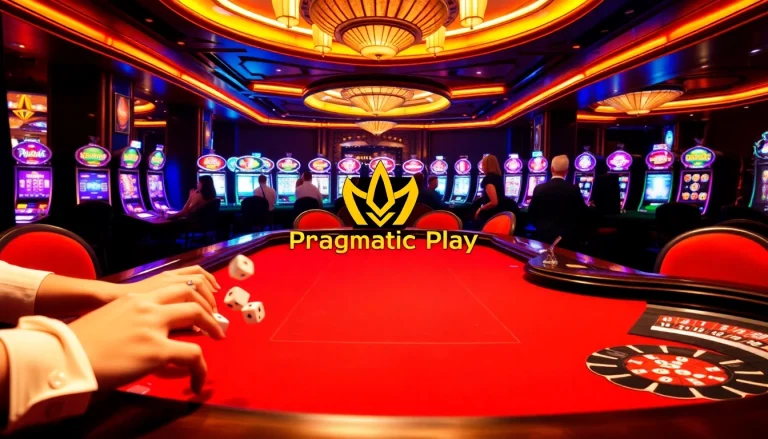 Experience exhilarating gameplay at Pragmatic Play's luxury casino, featuring vibrant slot machines and high-stakes tables.