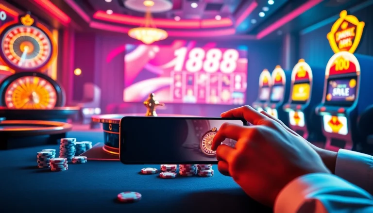 RR88 online gambling interface showcasing vibrant casino elements and excitement.