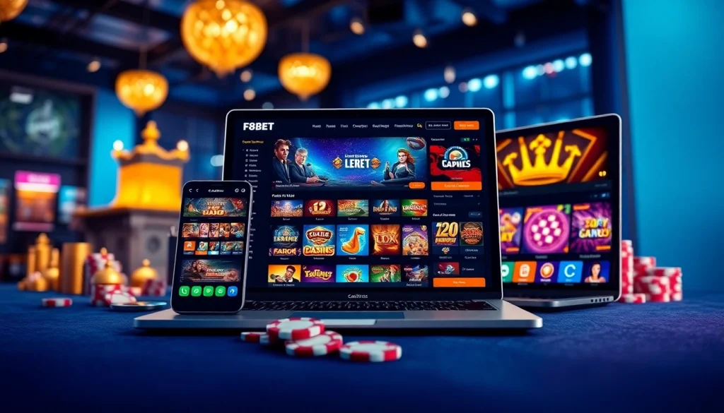 Experience the dynamic online betting environment of F8BET, showcasing vibrant games and user-friendly design.