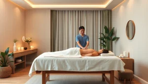 Experience 오산출장마사지 in a tranquil setting with a professional therapist creating a calming atmosphere.