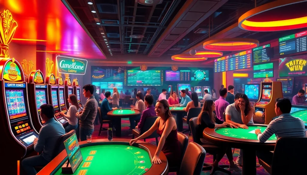 Exciting online casino experience at https://69vn.day/ showcasing vibrant players and gaming elements.