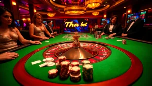 Players engaged at a roulette table, embodying excitement at Tha bet casino.