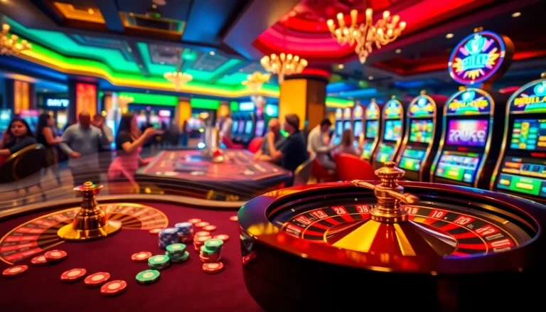 Experience the thrill of winning at 8kbet in this vibrant casino scene.