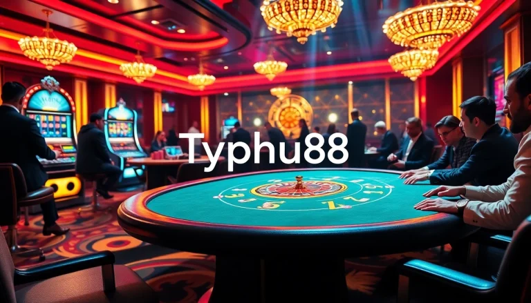 Experience the thrilling casino ambiance with Typhu88's live gaming action.