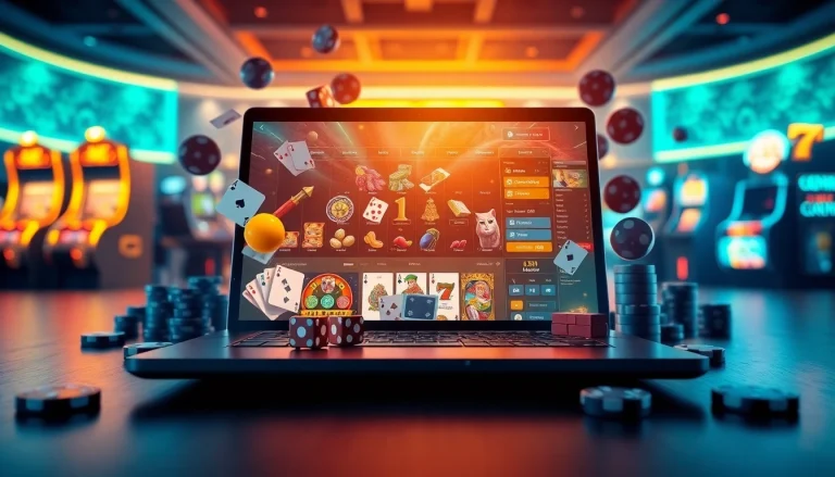 Engaging image depicting the Nhatvip support platform with modern gaming elements, showcasing trust and excitement.