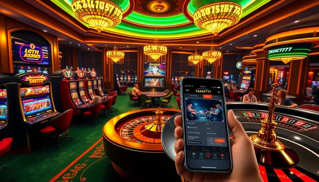 Engage with thrilling casino action on the TAYA777 platform, featuring slot machines and poker tables.