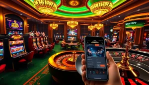 Engage with thrilling casino action on the TAYA777 platform, featuring slot machines and poker tables.