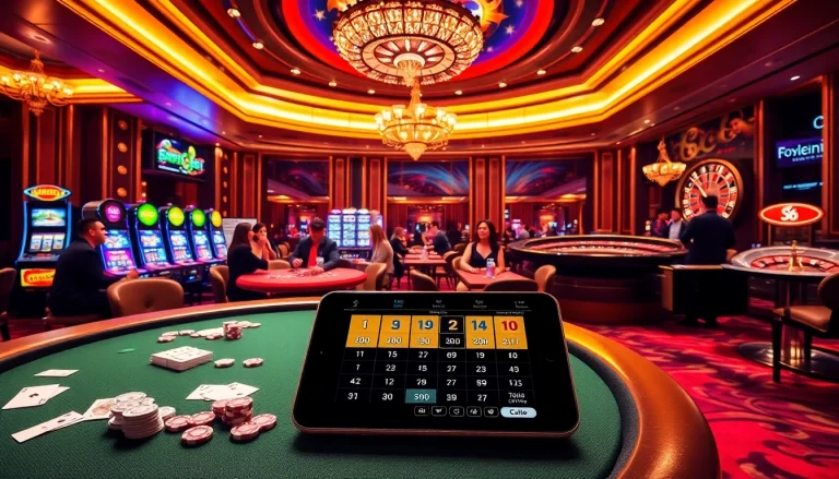 S8 nhà cái offers thrilling online casino experiences with vibrant slot machines and a lively poker table.