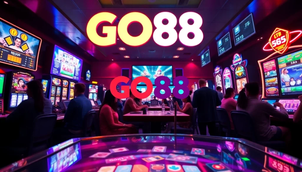Engaging scene of players enjoying GO88's exciting online gaming platform.