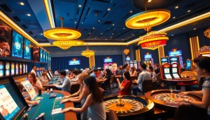 Exciting gaming scene at KJC, showcasing diverse players and security features at https://kjc.football/.