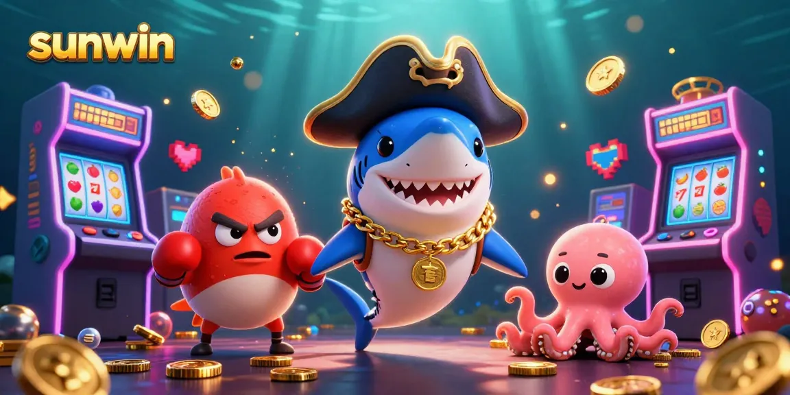 Engage in thrilling slot games with Sunwin's dynamic characters and vibrant casino atmosphere.