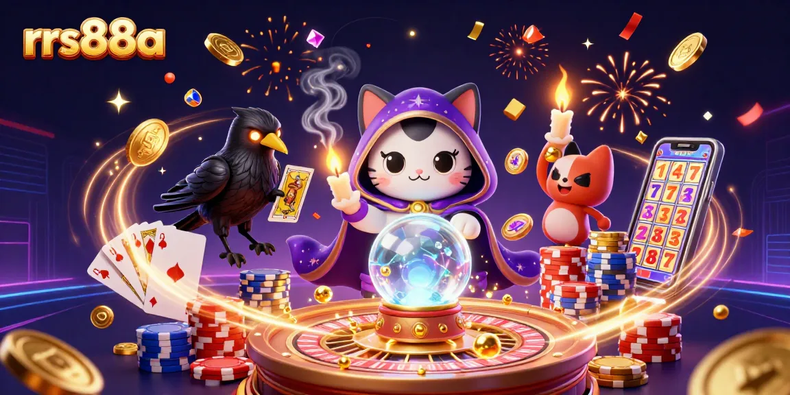 Experience the excitement of rrs88a with vibrant casino action and thrilling game elements in a mystical scene.